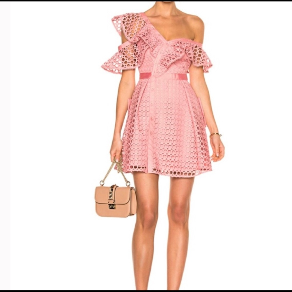Self Portrait Pink Lace Cocktail Dress size 2 fit like size 0